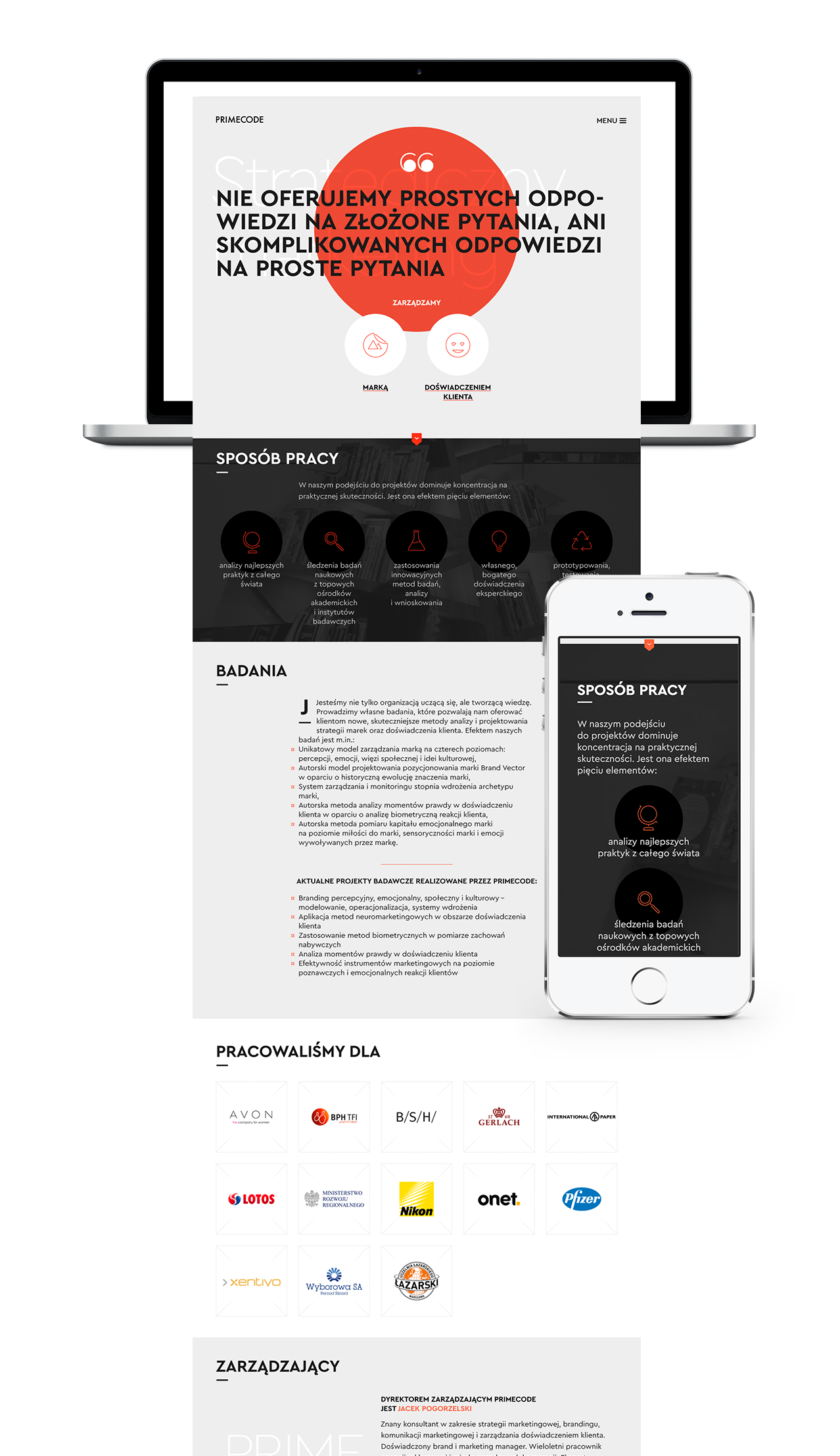 Primecode website on desktop & mobile